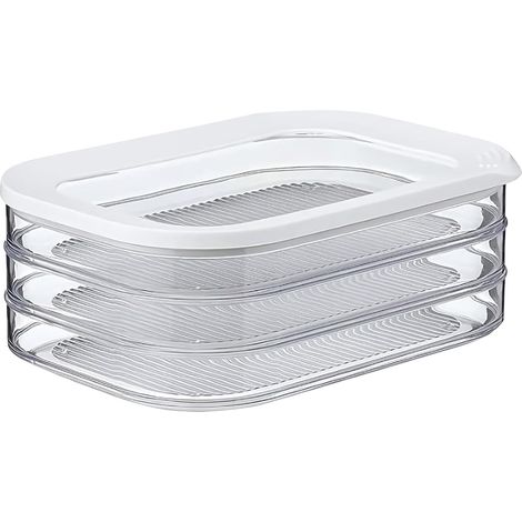 Contenant Pour Viande - Boîte De Stockage Réfrigérateur Empilable - Pour Jambon Fromage Charcuterie Préparation Repas - 3 Pièces (1/5)