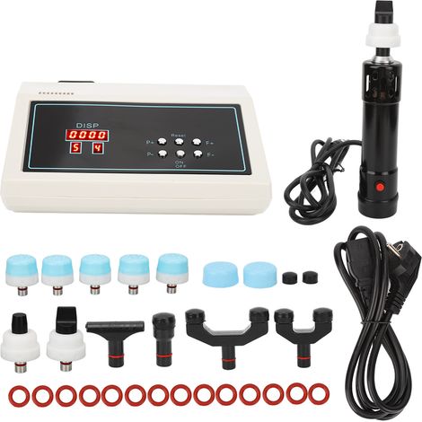 Machine à ondes de choc physique extracorporelle, thérapie radiale antalgique, appareil noir 100-240V avec prise européenne (1/5)