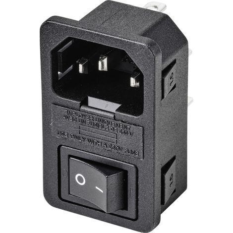 TRU COMPONENTS TC-10088420 Kaltgeräte-Steckverbinder C14 Stecker, Einbau vertikal Gesamtpolzahl: 3 1 (1/3)