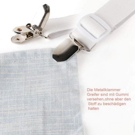 Attache Draps de Lit, 8pcs Tendeur Drap Sangles de Maintien de Drap Réglable, Fixateur de Drap pour Lit ou Canapé d'angle, Sangles E (1/4)