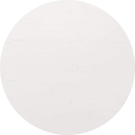 Tischplatte Weiß Ø90x2,5 cm Massivholz Kiefer
