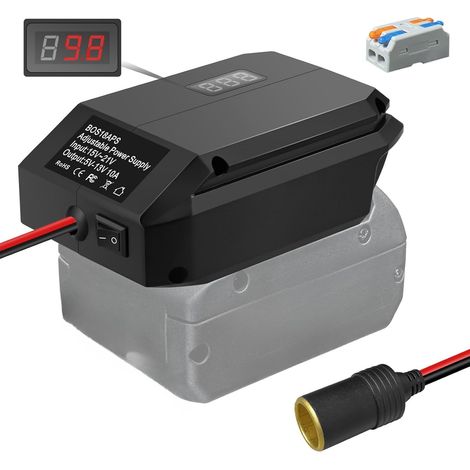 Convertisseur Step Down pour 18 V vers 12 V, connecteur d'alimentation pour appareils de voiture, chargeur DIY Buck Converter Power Station, adaptateur allume-cigare pour réfrigérateur de (1/5)