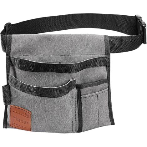 Sac banane pour outils de jardin, tablier pour adultes, menuisiers, électriciens, sac à outils, tablier de jardin, gris (1/5)