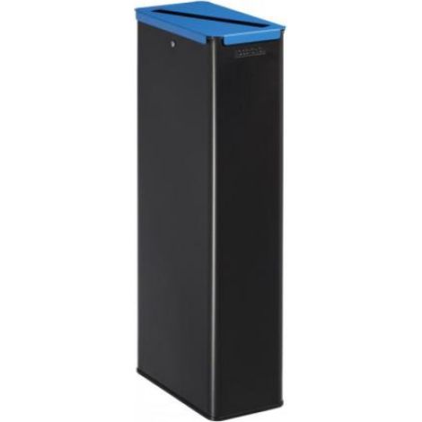 Poubelle de tri sélectif Calitri - papier - 20l - gris manganèse / bleu ciel - RAL 5015 (1/3)