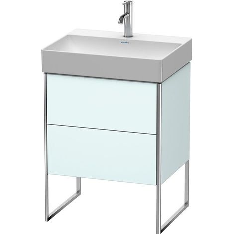 Mobile Vanity Duravit XSquare in piedi 58,4 x 46,0 cm,2 cassetti, per lavabo DuraSquare 235360, Colore (anteriore/corpo): Azzurro Opaco - XS444200909