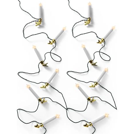 Cadena luminosa LED con candelas de 13,5 cm para exterior (1/5)