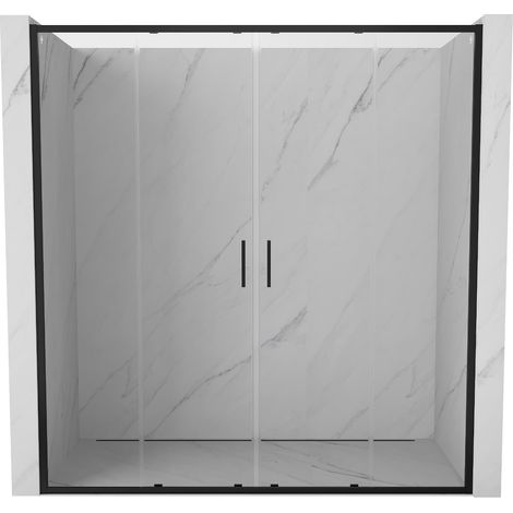 Mexen Exo porte doccia doppie scorrevoli 190 cm, trasparenti, nere - 8152-190-000-70-00 (1/5)