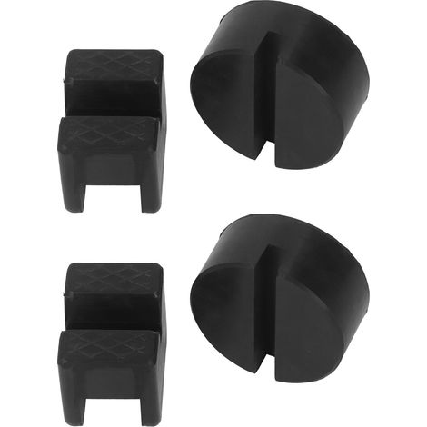 Ensemble de 4 adaptateurs pour cric de sol (2 types) compatibles avec les supports de cric de 2 à 4 tonnes, avec protection universelle pour revêtement de sol en caoutchouc rainuré et rail de guidage  (1/5)