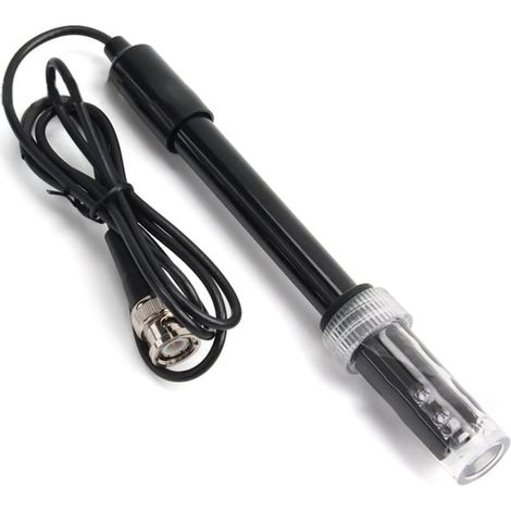 Sonde pH, électrode pH BNC, sonde pH avec fiche BNC, électrode pH remplaçable 0-14, convient aux pH-mètres et testeurs de pH.