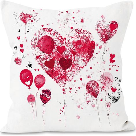 Housse De Coussin En Forme De Coeur - Tissu Polyester Doux - Pour Décoration Intérieure Salon Canapé - 45 x 45 cm - 1 Pièce