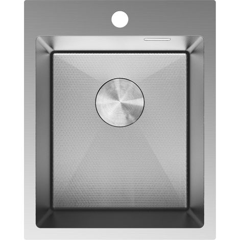 Mexen Solix Einbauspüle aus Edelstahl 1-Beck 400 x 500 mm, Inox HC - 6406401000-01HC (1/5)