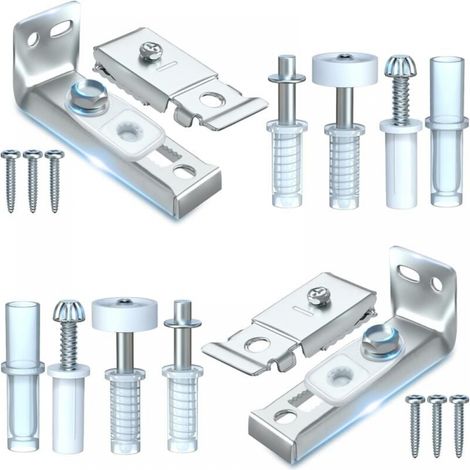Lntyq – Lot de 2 pièces de rechange pour porte coulissante pliante – Pivots 3/8' et roues 7/8' – Kit de quincaillerie pour portes jusqu'à 50 lbs