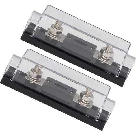 Porte-fusibles, 2PCS 200A 48V Porte-fusibles avec 4PCS Bornes 4 PCS Tubes Thermorétractables pour Voiture Camion RV Bateau (1/5)