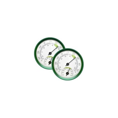 Set mit 2 selbstklebenden Fensterthermometern für den Außenbereich, analog - Crezuo