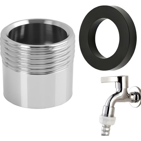 Adaptateur de Filetage de Tuyau 1/2 IG vers 3/4 avec, Adaptateur de robinet robuste, Raccord de tuyau d’arrosage, pour lave-vaisselle, Machine à laver, Jardin, anti-corrosion, Facile à installer (1/5)