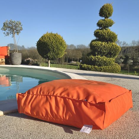 Homemaison – Housse de coussin de sol extérieur imperméable 71x71x15 cm – 100% polyester traité anti UV – Déhoussable avec zip – Pour piscine et terrasse (1/2)