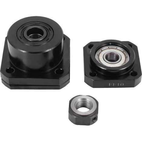 1 Stück FK10 Festseite + 1 Stück FF10 Schwimmende Seite für SFU1204 Kugelgewindetrieb CNC-Teile Kugelgewindetrieb 1204 Fk/Ff10 Endstütze()