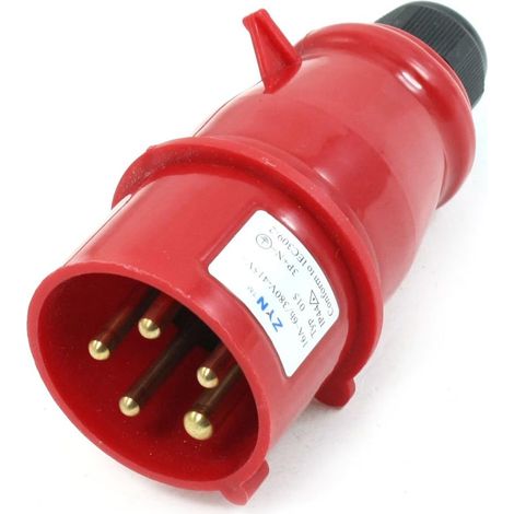 fiche CEE avec inverseur de phase, 32 A, 400 V fiche d'alimentation