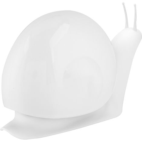 Distributeur de savon liquide et de lotion pour les mains en forme d'escargot, style pression, accessoires de salle de bain (blanc) (1/5)