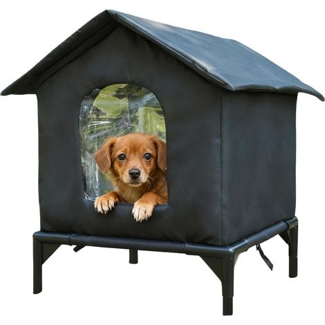 Niche pour chats avec base surélevée imperméable, maison (1/5)