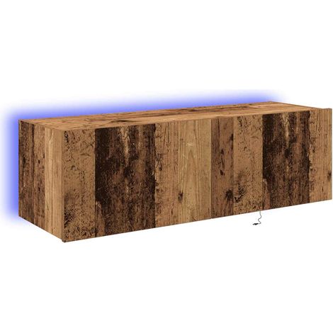 Maison Exclusive - TV-Wandschrank 2 pcs Altholz 100 x 35 x 31 cm