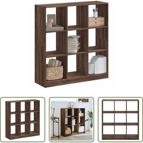 Rangement -  Bibliothèque chêne marron 102x32x108 cm bois d'ingénierie (1/5)