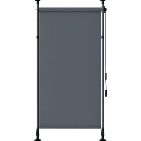 Store autoportant, longueur réglable, installation sans perçage, structure en aluminium, 1,5 x 2,2-3,1 m, gris foncé