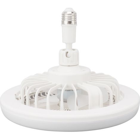 Ventilateur de plafond 30 W avec éclairage, 25 cm (9,8 pouces), angle réglable, télécommande, diffuseur d'arômes, 3 vitesses, température de couleur, culot E27, 86-265 V (1/5)