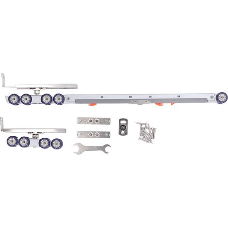 Hebezeugwagen mit 8 Rädern, 80 kg Tragkraft, 2-Wege-Rollenmontage und Zubehör für Heimwerkerprojekte (1/5)