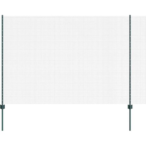 Maison Exclusive - Schweißdrahtzaun mit Pfosten 10 x 1,5 m (B x H