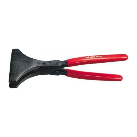 Jouanel – Pince à border droite 100 mm – Largeur de plis 100 mm – Profondeur de plis 60 mm – Articulation entrelacée – Poignées gainées PVC