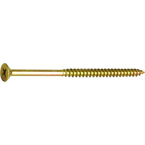 Viti Truciolare Tsp Cava Pz Parz. Filettata - In Acciaio Zincato Giallo - 100 pz - Misure: mm 6x90