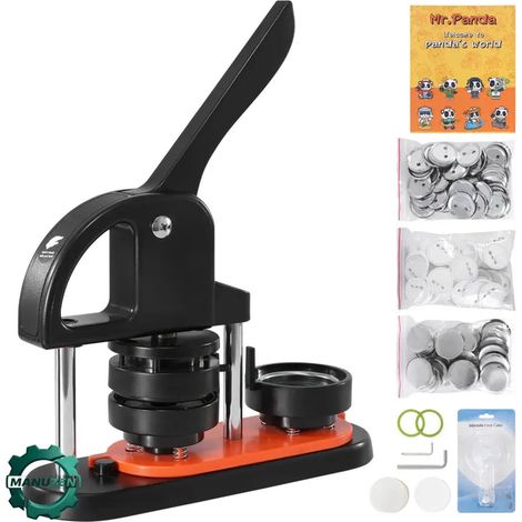 Manuzen Machine à Boutons 25 32 58 Broches Presse Ergonomique Kit Complet