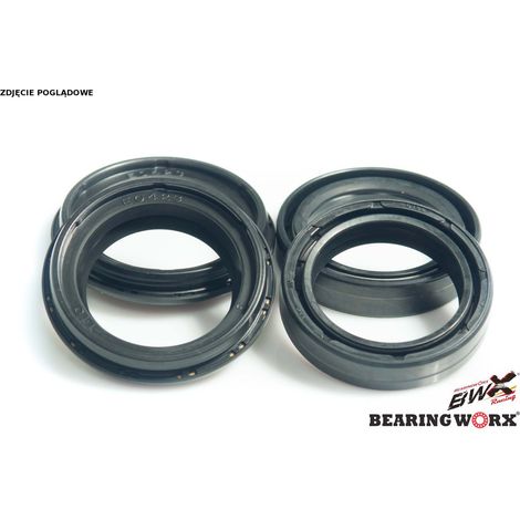 Kit de sellos de aceite y polvo Bearing Worx para Honda CR80/85 '96-'07, CBR250/300R '11-'15, Kawasaki ER-5 '97-'06 (37X50X11) (56-123)