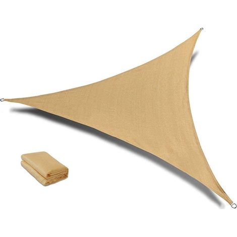 Dreieckiges Sonnensegel 4 m x 4 m x 4 m, UV-Schutz, atmungsaktiv, für den Außenbereich, Terrasse, Garten (1/5)