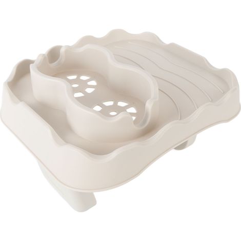 Whirlpool-Tischplatte mit Abflusslöchern, rutschfest, verstellbarer Beistelltisch für Pool, Whirlpool, Badewanne, beige (1/5)