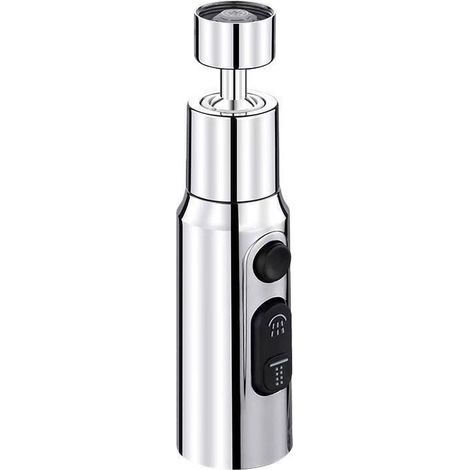 Function Kitchen Faucet Spray Head Attachment, 360° Swivel Kitchen Faucet Extension, Faucet Sprayer Adapter, Kitchen Accessories, Faucet Aerator, Replacement Sprayer (Silver) MUMU (1/4)