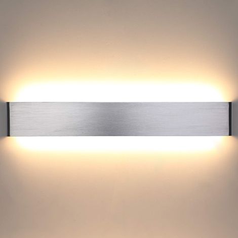 Applique Murale Intérieur LED 6W 15cm Lampe Murale 3000K Luminaire Mural Moderne IP44 pour Chambre Enfant Salon Escalier Couloir Salle de Bain Hôtel Argent Brossé Blanc Chaud