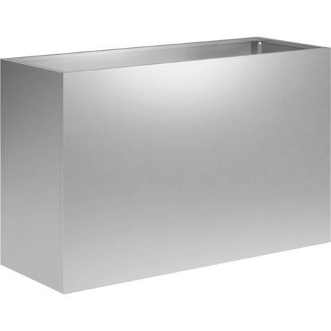 Cache-pot de jardin Argenté 80 x 30 x 40 cm Acier galvanisé vidaXL