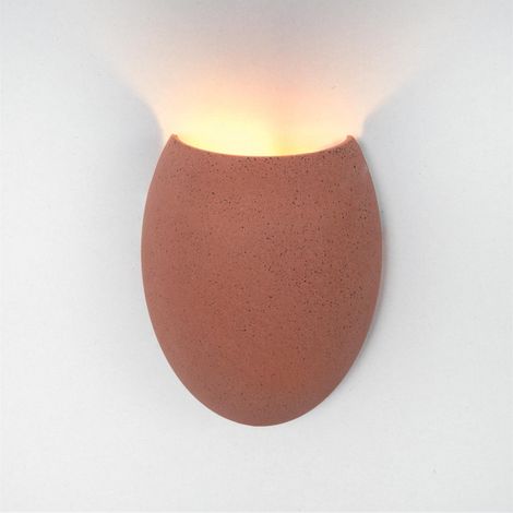 Aplique De Pared Cemento "Semba" - 3 Colores - 1 X G9 - Rojo Ladrillo