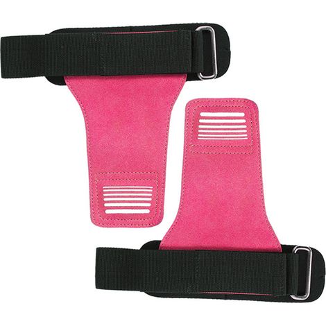 Protège-paumes, gants d'haltérophilie, lève-mâchoires, poignées, sangles de poignet, ceintures de levage, rose et rouge (1/5)