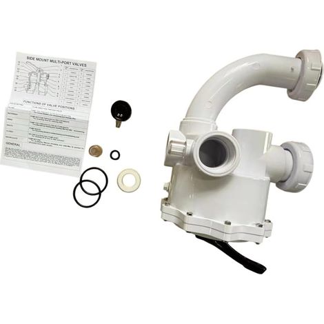 Kit de valve multiport pour filtre de piscine Pentair 261050 de 5,1 cm de rechange pour filtres à sable et DE, résistant aux fuites, installation facile, système de piscine et spa, débit (1/5)