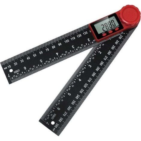 Digitaler Winkelmesser mit 200 mm Länge, 360°-Drehung, Doppelskala, LCD-Bildschirm und Sperrfunktion, Winkelmesser für Ingenieure (1/4)