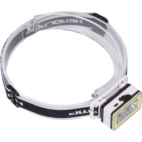 Mini-COB-LED-Stirnlampe, USB-aufladbar, Bewegungsmelder, ideal zum Laufen bei Nacht, Gürtel- oder Brustgurt, integrierter Akku, Kartonverpackung, schwarz. (1/5)