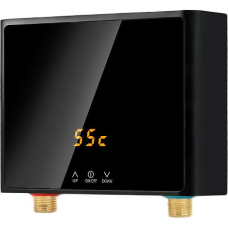 Chauffe Eau Instantané Électrique 3000W Chauffe Eau Électrique Affichage Numérique Chauffe-Eau Instantané 21  5.5  15cm Mini Chauffe Eau sous Evier IPX4 Étanche (1/5)