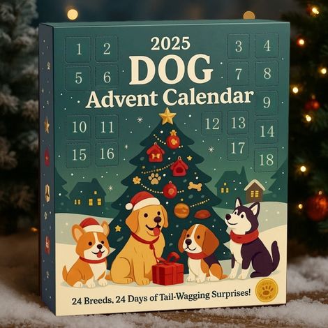 Calendrier De Lavent Pour Chiens - 24 Jouets Canins Miniatures - Figurines De Races - Cadeau De Noël Pour Amateurs De Chiens - Lot De 1 (1/4)