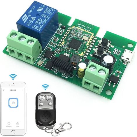 1-Kanal 5-12V ZigBee Smart-Relais-Schalter, kompatibel mit Ewelink, Tuya Smart Life, Philips Hue, SmartThings, Alexa und Google Home (ZigBee-Hub erforderlich) (1/5)