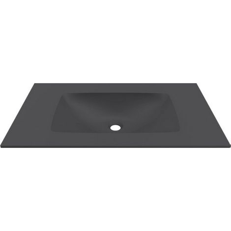 Lavabo da incasso per mobili 80,5 cm in keratek nero opaco  KK-8050NEL kamalu