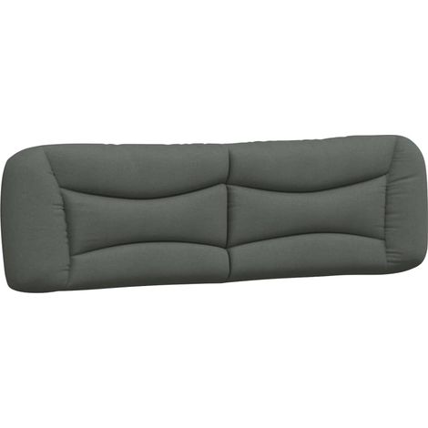 Coussin de tête de lit Hvar gris foncé 180 cm tissu (1/5)