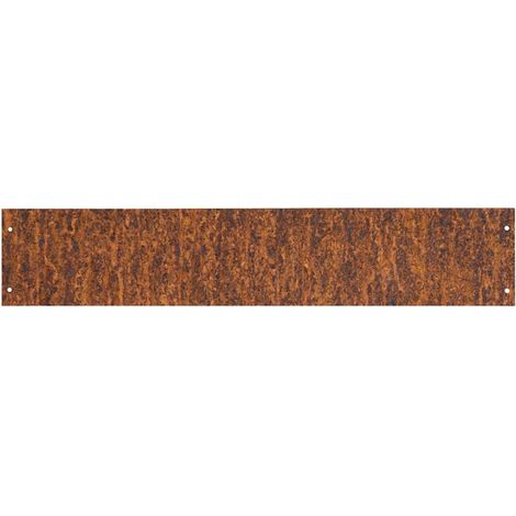 Estexo – Bordure de jardin en acier Corten 100 cm – Épaisseur 1,5 mm – Hauteur 19 cm – Résistante aux intempéries et flexible